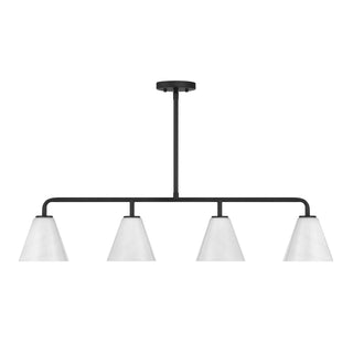 Blair 4-Light Linear Chandelier in Matte Black