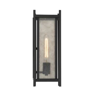 Jacobs 1-Light Outdoor Wall Lantern in Matte Black