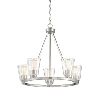 Calhoun 5-Light Chandelier in Satin Nickel