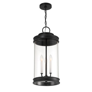 Englewood 3-Light Outdoor Hanging Lantern in Matte Black