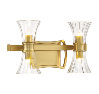 Bennington 4-Light LED Bathroom Vanity Light in Warm Brass