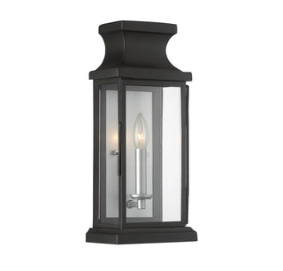 Brooke 1-Light Outdoor Wall Lantern in Matte Black