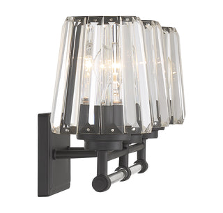 Garnet 3-Light Bathroom Vanity Light in Matte Black