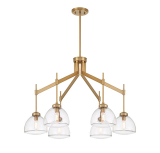 Corbin 6-Light Chandelier in Warm Brass
