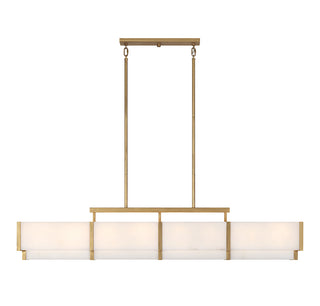 Orleans 8-Light Linear Chandelier in Distressed Gold
