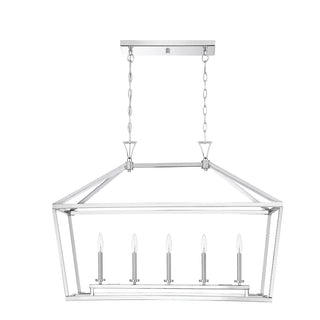 Townsend 5-Light Linear Chandelier in Polished Nickel