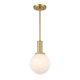 1-Light Pendant in Natural Brass
