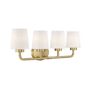 Capra 4-Light Bathroom Vanity Light in Warm Brass
