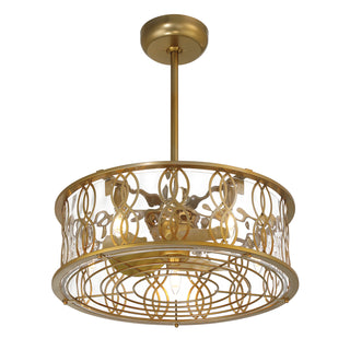 Snowden 5-Light LED Fan D'Lier in Burnished Brass