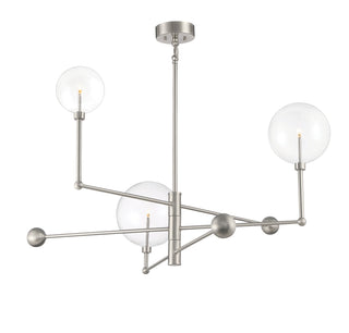 3-Light Chandelier in Brushed Nickel