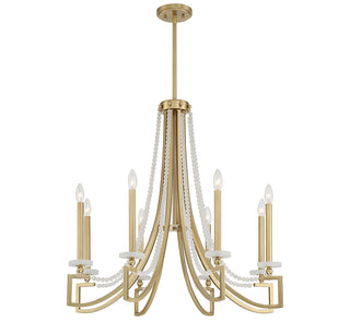 Helen 8-Light Chandelier in Warm Brass