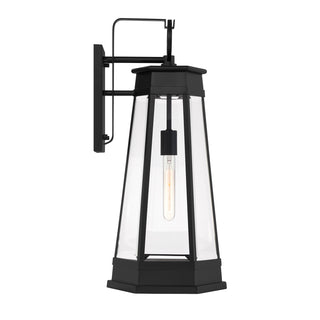 Payne 1-Light Outdoor Wall Lantern in Matte Black