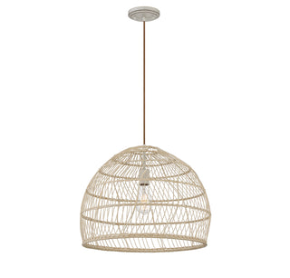 1-Light Pendant in Natural Rattan with A Matching Socket