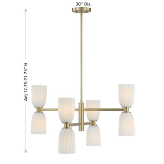 Baldwin 8-Light Chandelier in Noble Brass