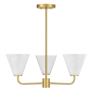 Blair 3-Light Chandelier in Warm Brass