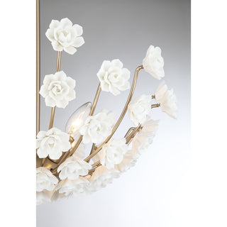 Flores 4-Light Chandelier in Noble Brass by Breegan Jane