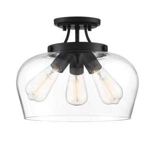 Octave 3-Light Ceiling Light in Black