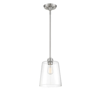 1-Light Pendant in Brushed Nickel