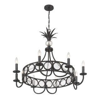 Hearst 8-Light Chandelier in Black Tourmaline