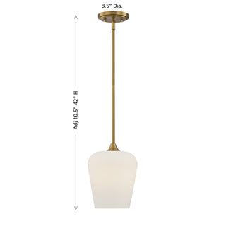 Octave 1-Light Pendant in Warm Brass