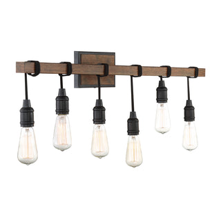 Burgess 6-Light Bathroom Vanity Light in Durango