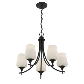 Octave 5-Light Chandelier in Matte Black