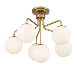 Marco 6-Light Ceiling Light in Warm Brass