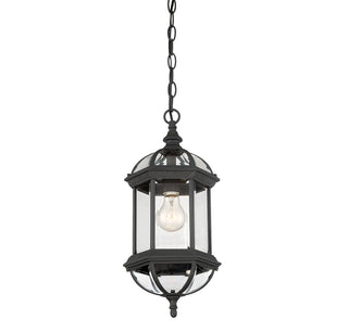 Kensington 1-Light Outdoor Hanging Lantern in Textured Black