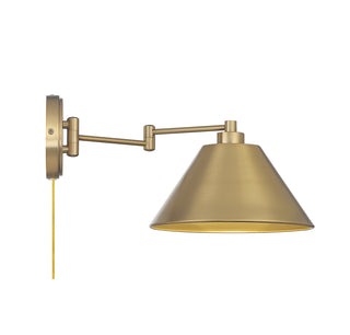 1-Light Wall Sconce in Natural Brass