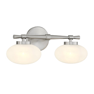Barrow 2-Light Bathroom Vanity Light in Satin Nickel