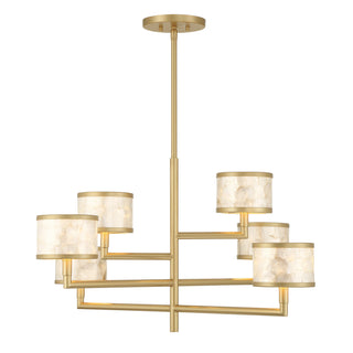 Mariquita 6-Light Chandelier in Spun Gold by Breegan Jane