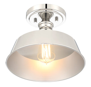 1-Light Ceiling Light in Polished Nickel