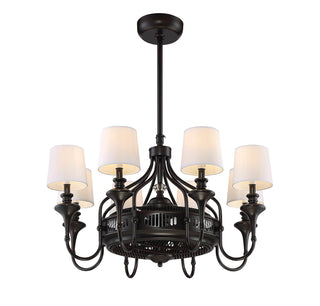 Brisa 8-Light Fan D'Lier in English Bronze