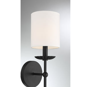 1-Light Wall Sconce in Matte Black