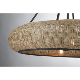 Gaia 6-Light Fan D'Lier in Matte Black by Breegan Jane