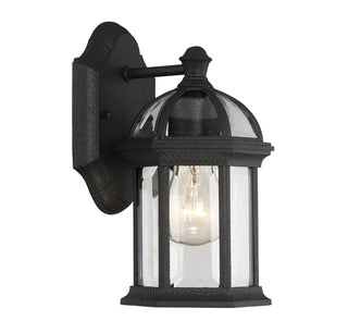 Kensington 1-Light Outdoor Wall Lantern in Textured Black