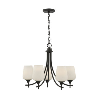 Octave 5-Light Chandelier in Matte Black
