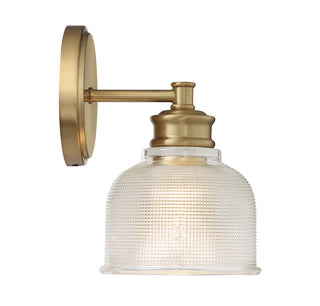 1-Light Wall Sconce in Natural Brass