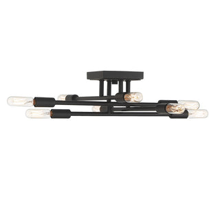 Lyrique 8-Light Ceiling Light in Matte Black