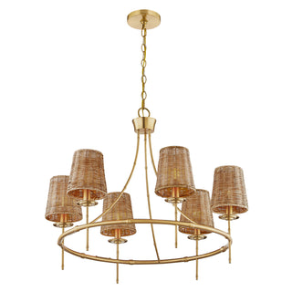 Ashbury 6-Light Chandelier in Warm Brass