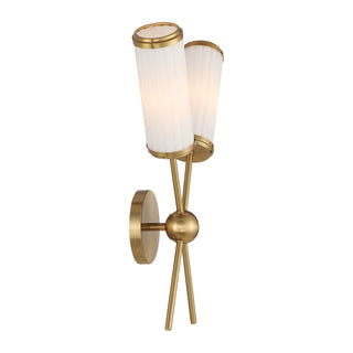 Denison 2-Light Wall Sconce in Warm Brass by Dann Foley