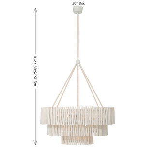 Phong 9-Light Chandelier in Blanco