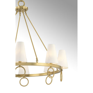 Wilkes 8-Light Chandelier in Warm Brass by Dann Foley
