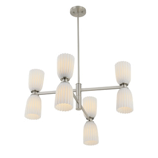 Baldwin 8-Light Chandelier in Satin Nickel