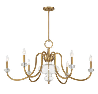 Bergdorf 6-Light Chandelier in Warm Brass