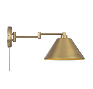 1-Light Wall Sconce in Natural Brass