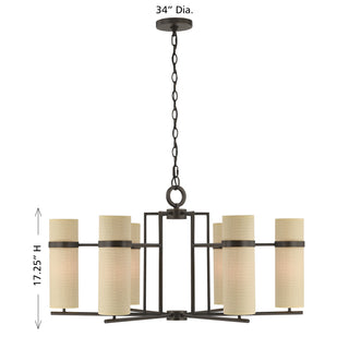Weston 6-Light Chandelier in Mediterranean Bronze by Dann Foley