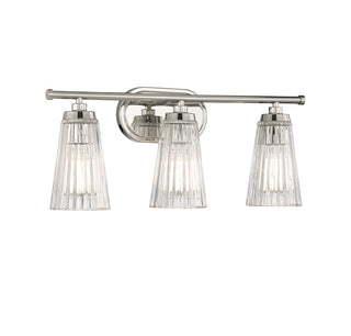 Chantilly 3-Light Bathroom Vanity Light in Polished Nickel