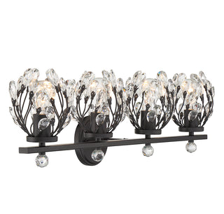 Moreno 4-Light Bathroom Vanity Light in Matte Black