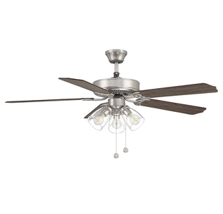 52" 3-Light Ceiling Fan in Brushed Nickel